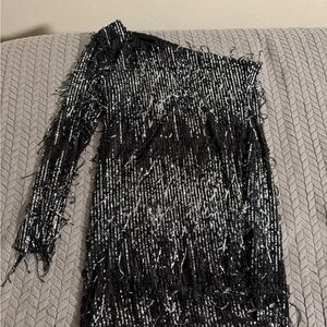 Fashion Nova Black Sequin Dress